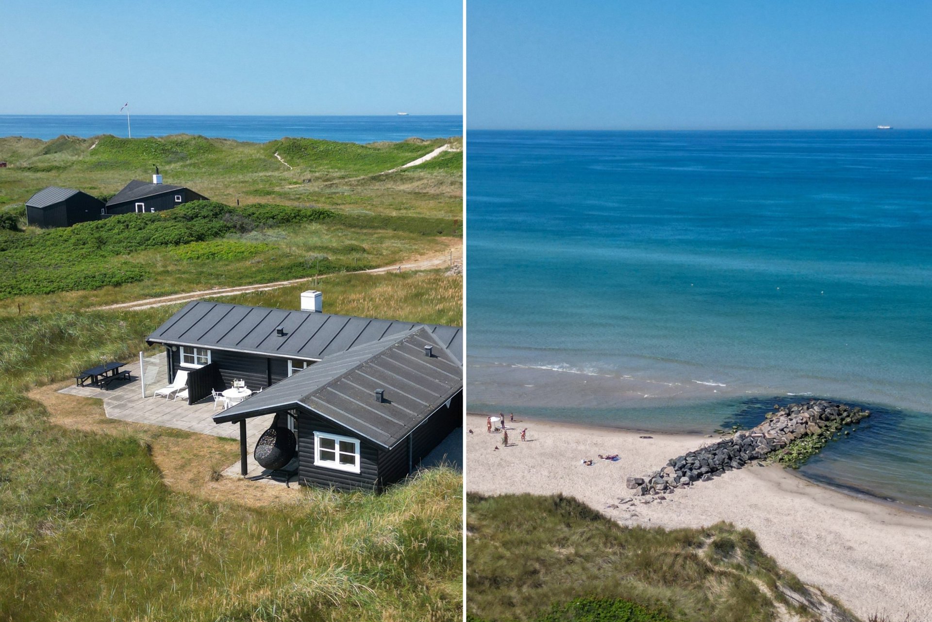 SOMMERHUS I GL. SKAGEN MED EGEN STI TIL STRANDEN
